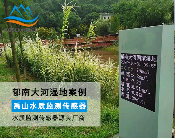 禹山水质监测传感器在广东郁南大河湿地应用