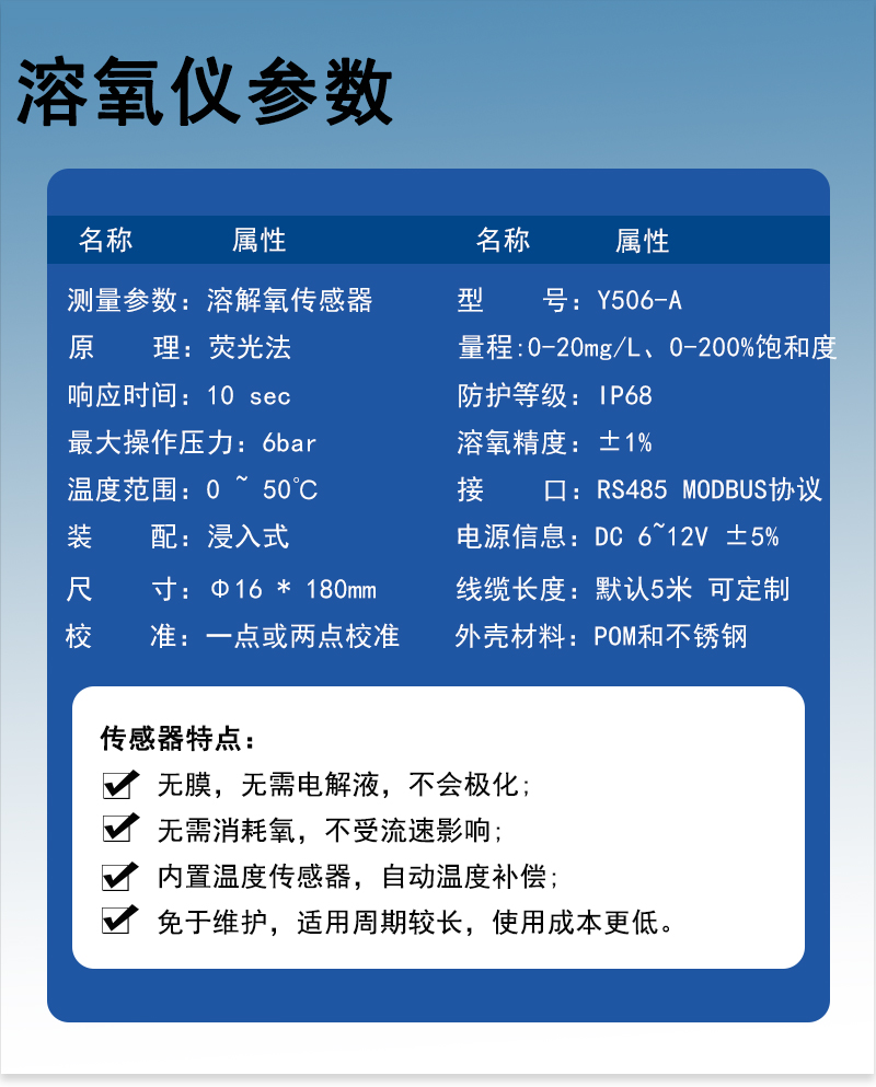 溶解氧参数